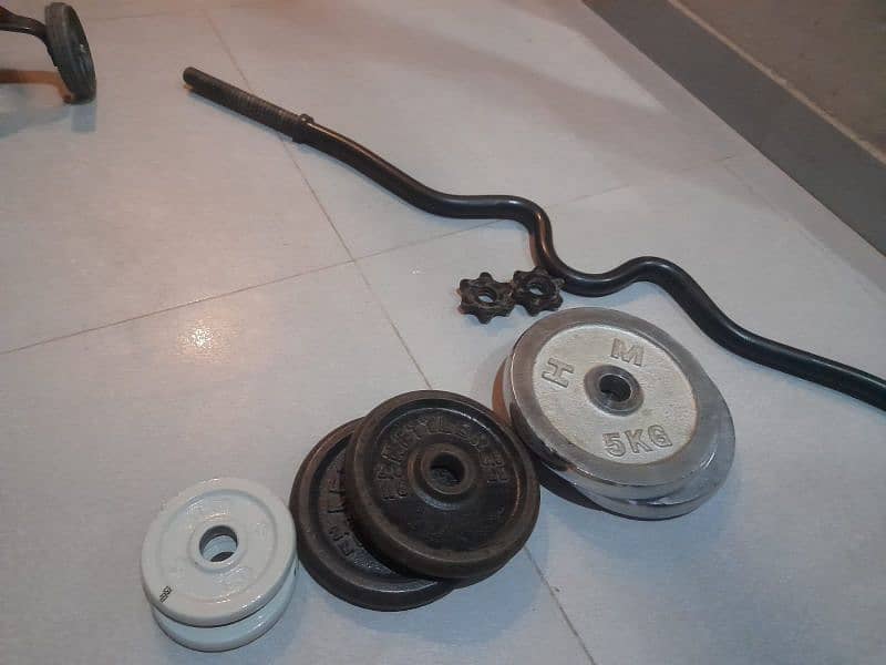 weight plates and rod with spin-lock 1