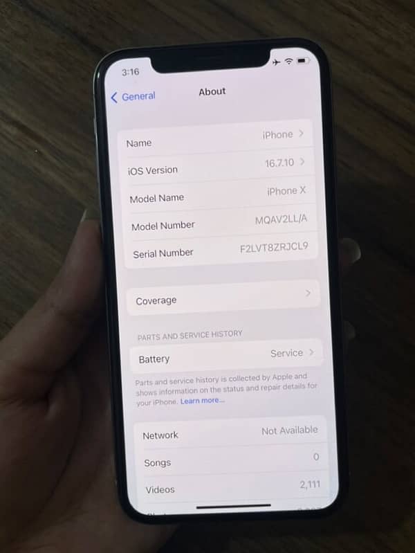 IPhone X 256gb PTA approved 2