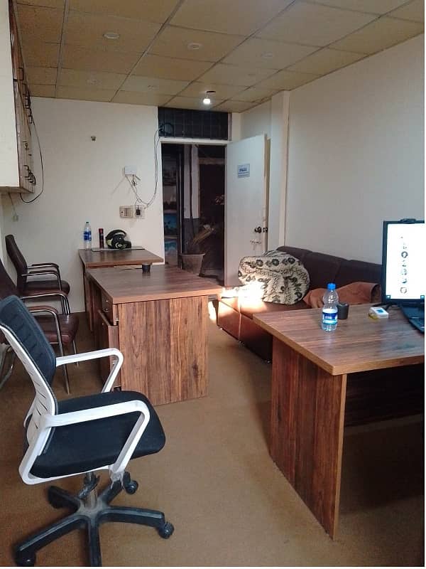 Fully Furnished Area 230 Square Feet Office Available For Rent Real Pictures in Main Boulevard Road Gulberg 3 Lahore 0