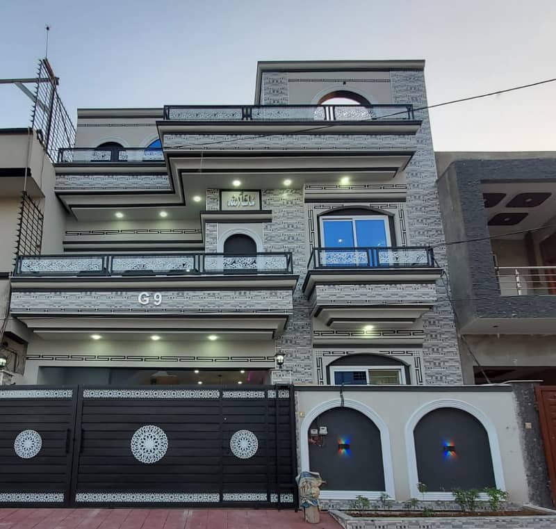 Ultra Luxary Designer House Brand New 6 Marla Double Story for Sale in Rawalpindi Islamabad Airport Housing Society Near Gulzare Quid and Express Highway 0