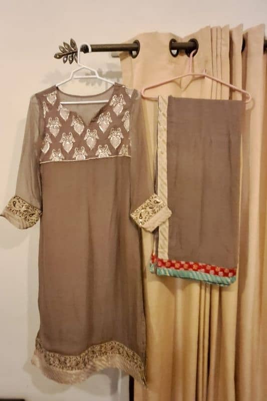 pure chiffon party dresses for women (fashion clothes shalwar kameez) 0