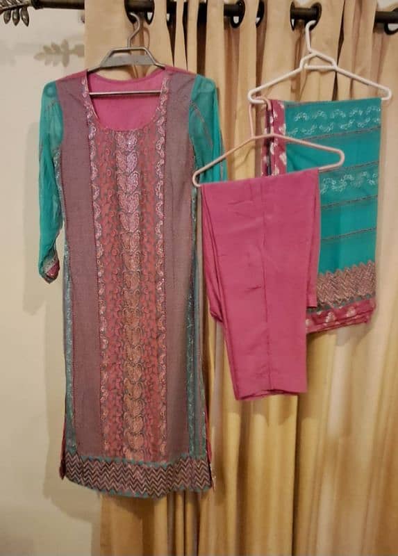 pure chiffon party dresses for women (fashion clothes shalwar kameez) 1