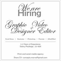 Graphic Designer + Video Editor