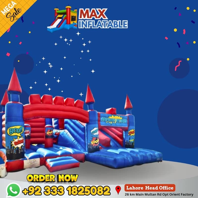 Jumping Castle , Kids Rides , Kids Play land , Max Inflatable , Trampo 0