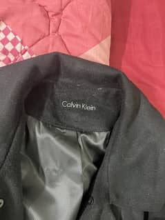 Calvin Klein Black long coat for sale