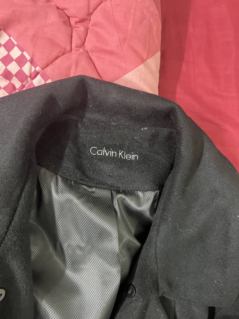 Calvin Klein Black long coat for sale 0