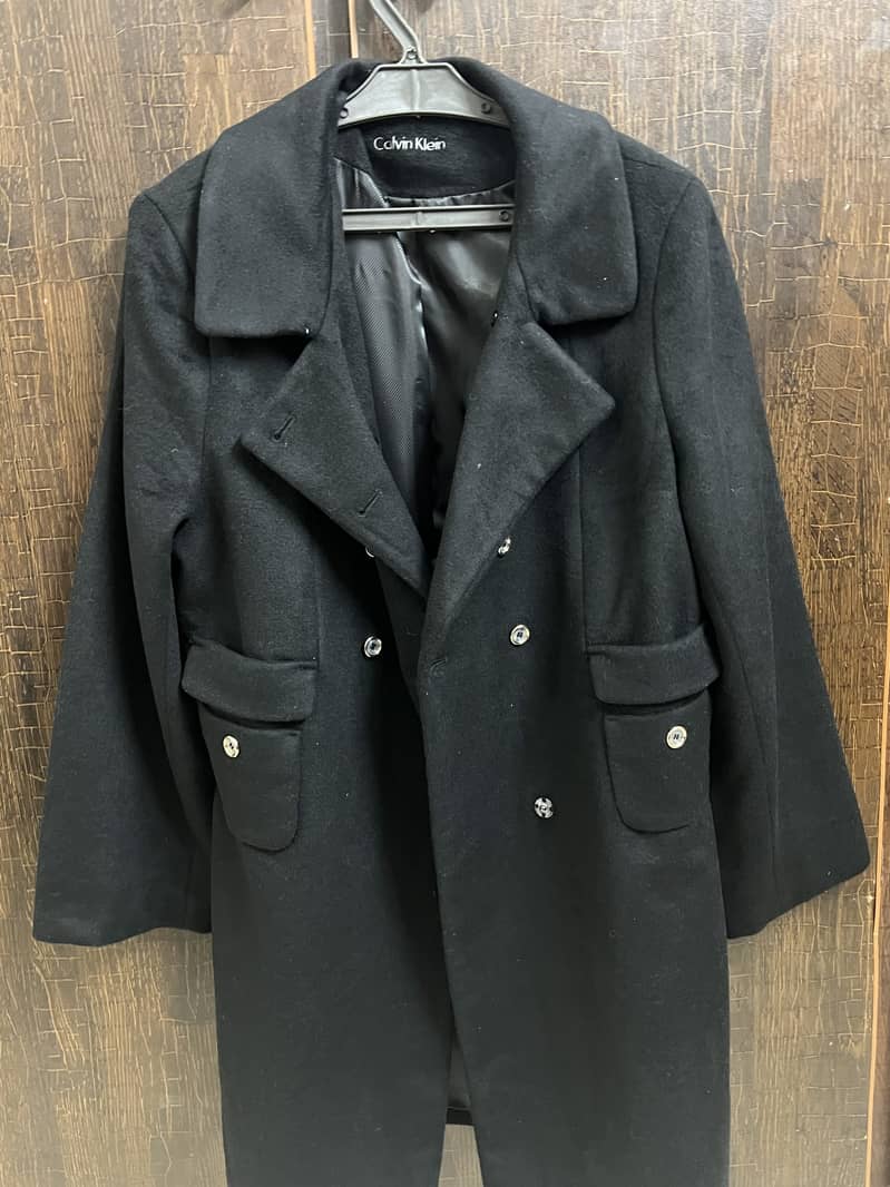 Calvin Klein Black long coat for sale 1