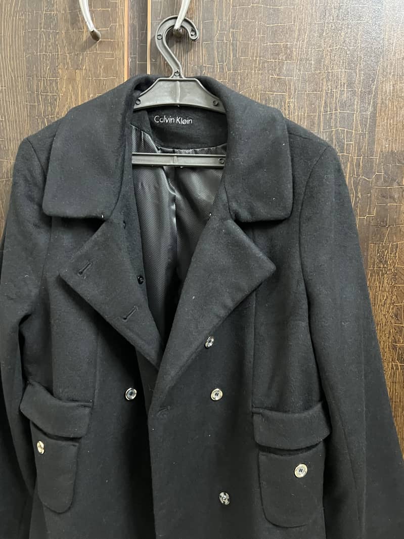 Calvin Klein Black long coat for sale 2