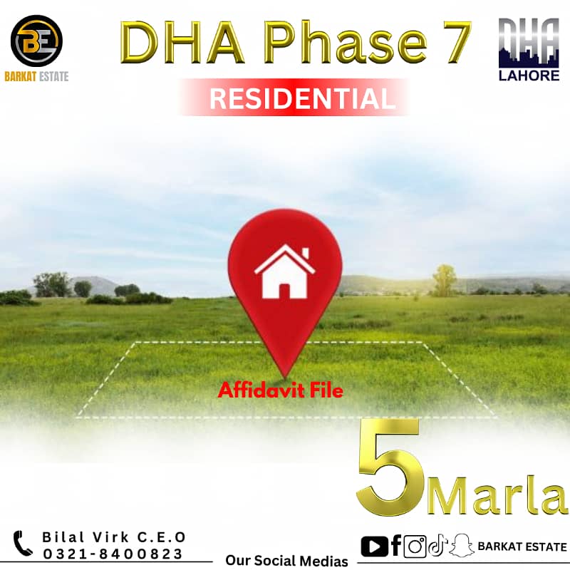 05 Maral Residential Affidavit File Available in DHA Phase 7 Best time to invest Balloting Coming Soon 0