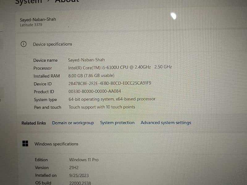 Dell Laptop 3379 3