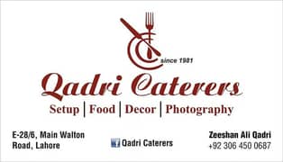 Qadri Catering Services in lahore