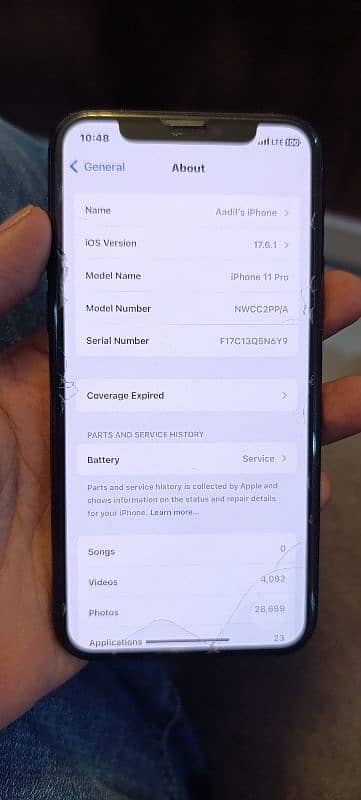 iPhone 11 Pro 256 GB single sim PTA 0