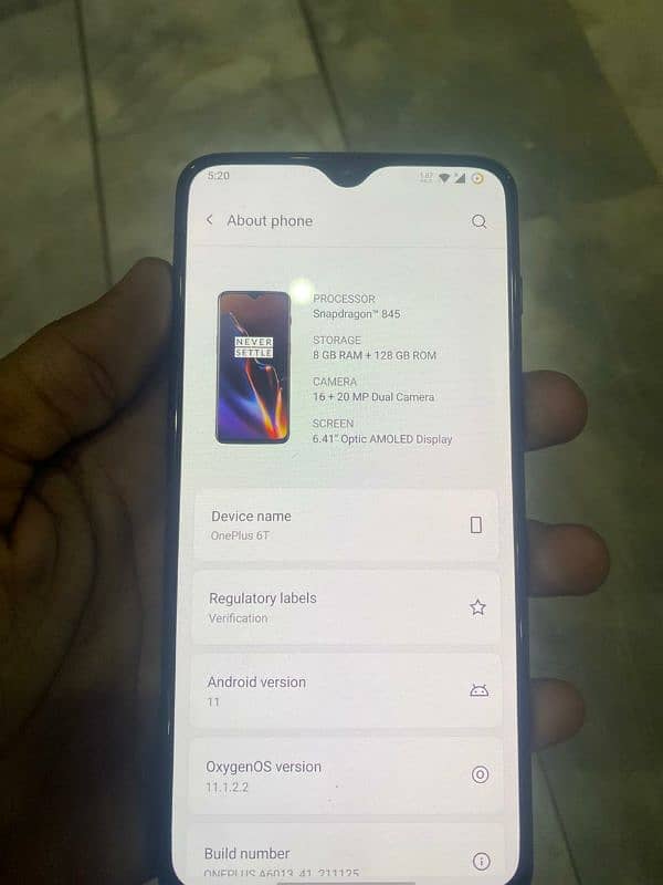 Oneplus 6t 8/128 indisplay finger contact no /03248439521/ 8