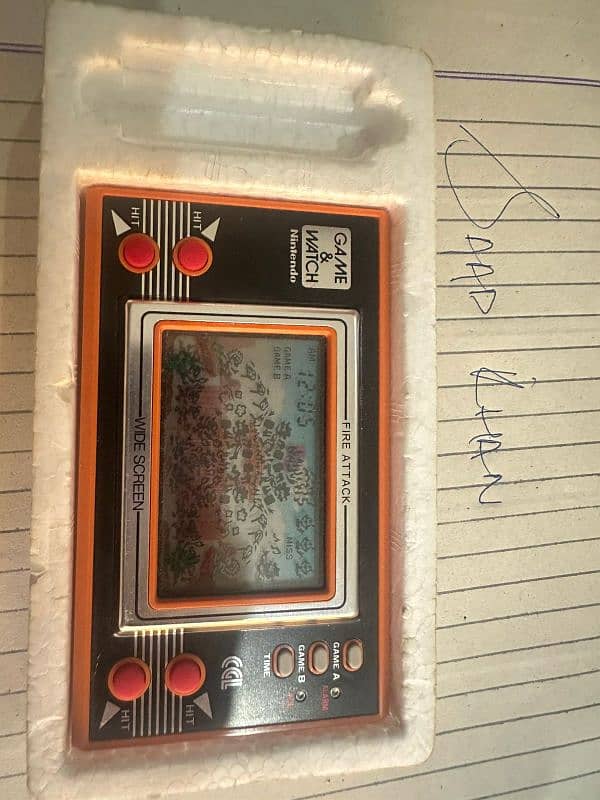 *Rare* game & watch fire attack with box and manual complete 6