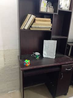 shelf computer Desk brown color