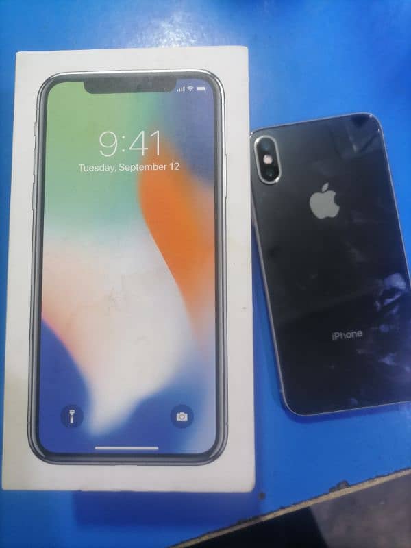 iPhone x 256 GB in good condition penel & back change 03038496971 1