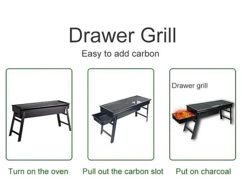 New Large BBQ Grill Folding Portable Charcoal Outdoor Camping Picnic 7