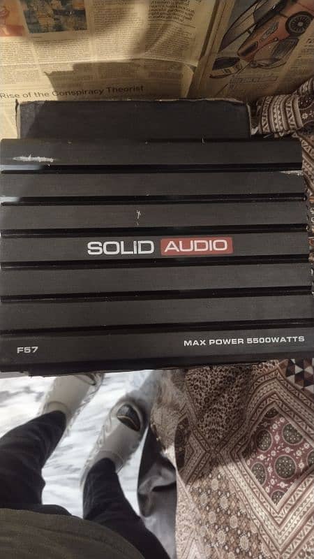 Sony xplod woofer and solid audio amp 3