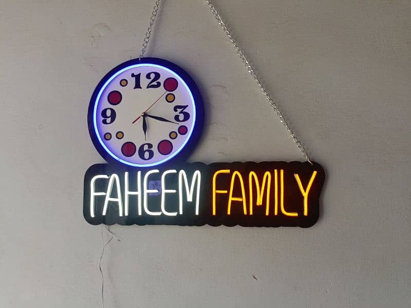 led family clock customized your name 0