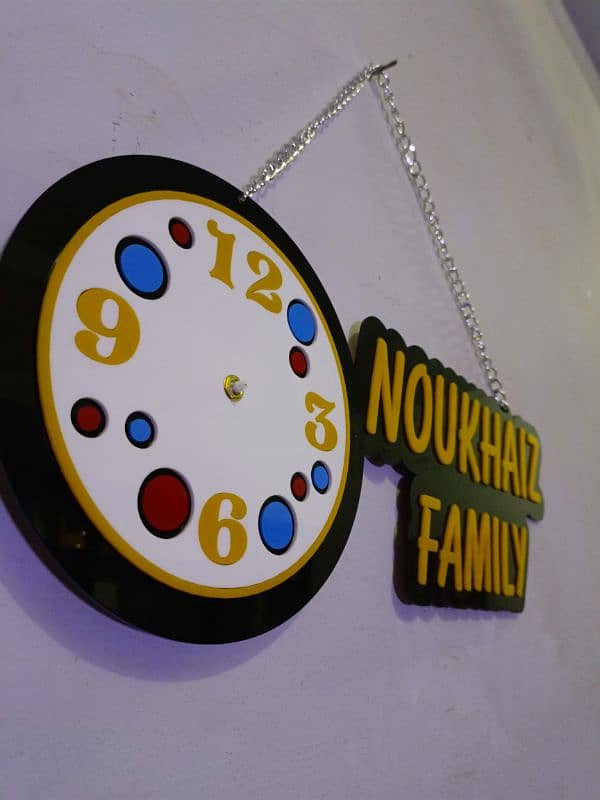 led family clock customized your name 2