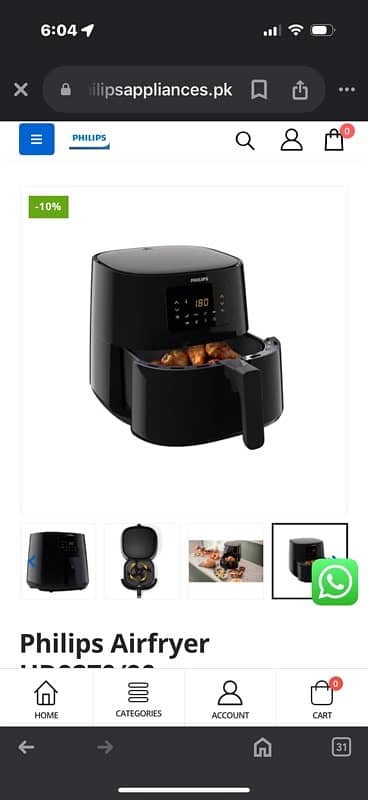 Hd9270-90 Philips air fryer 0