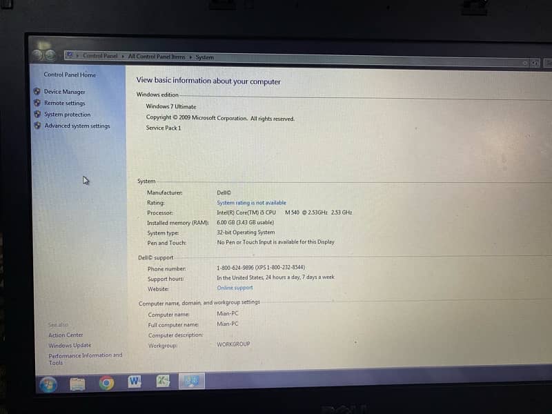 Dell Laptop Core I5 3