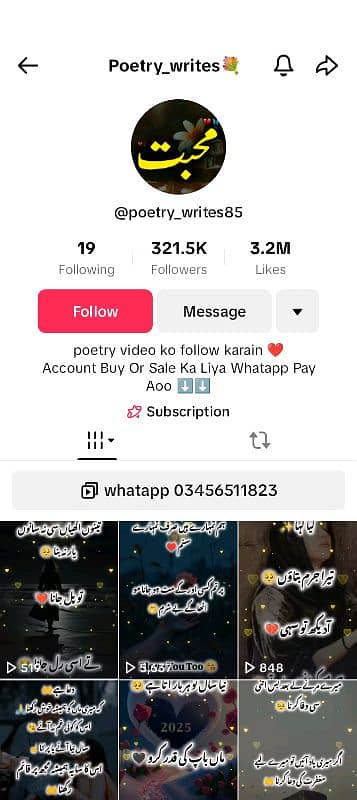 TIKTOK ACCOUNTS AVAILABLE FOR SALE 0