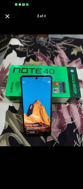 infinix not 40 10 months warranty full box with wireless charger 2