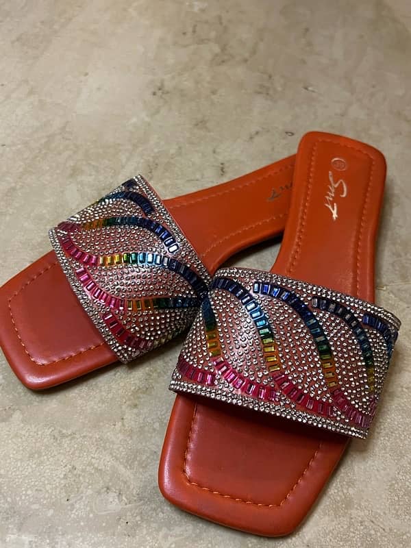 Brand New Women’s Beaded Slides (Size 39) - Imported from Dubai! 0