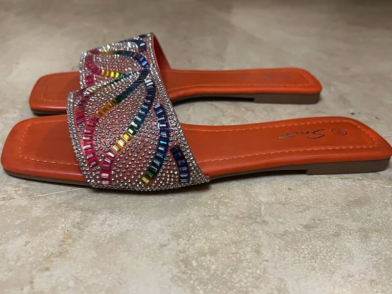 Brand New Women’s Beaded Slides (Size 39) - Imported from Dubai! 1