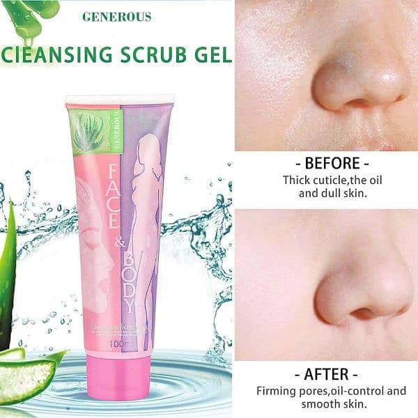 Face and Body Brightening and ExfoliatingCleansing Scrub Gel - 100ml 4