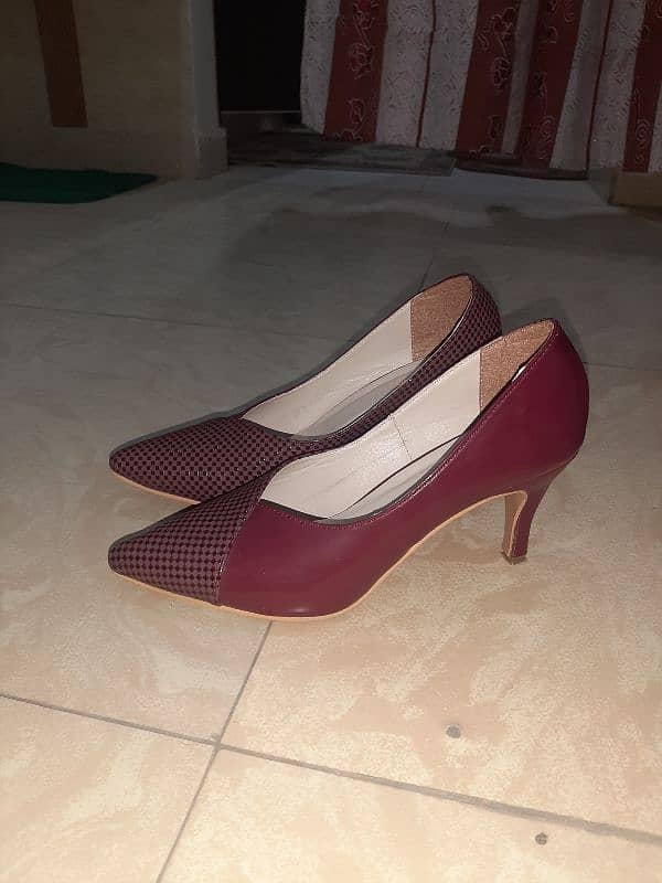 Maroon Heels Shoes 1