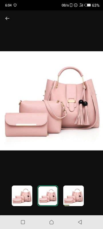 3pc women's hand bags cash on delivery available 0