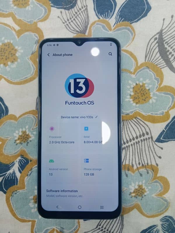 vivo y33s 8GB 128GB condition 10 by 9 glass change 6