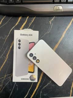 Samsung A14  6gbram/128gb storage. Silver Color. PTA approved