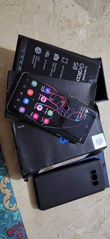 samsung s8 duall official approved 4.64 with box urgent sale 3