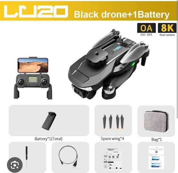 Drone LU 20 pro GPS drone 2