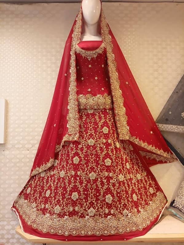 Branded Bridal Lehenga with handmade work 0