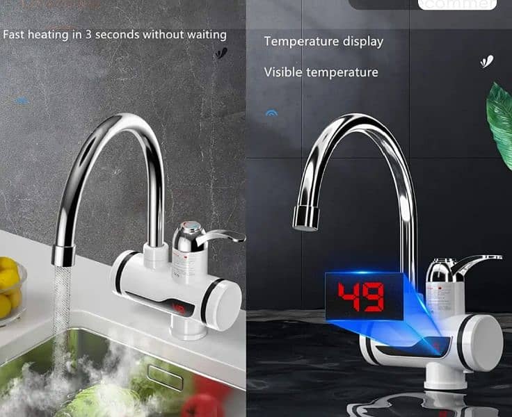 Instant Hot water Tap Electric Geyser for Bathroom or kitchen 0