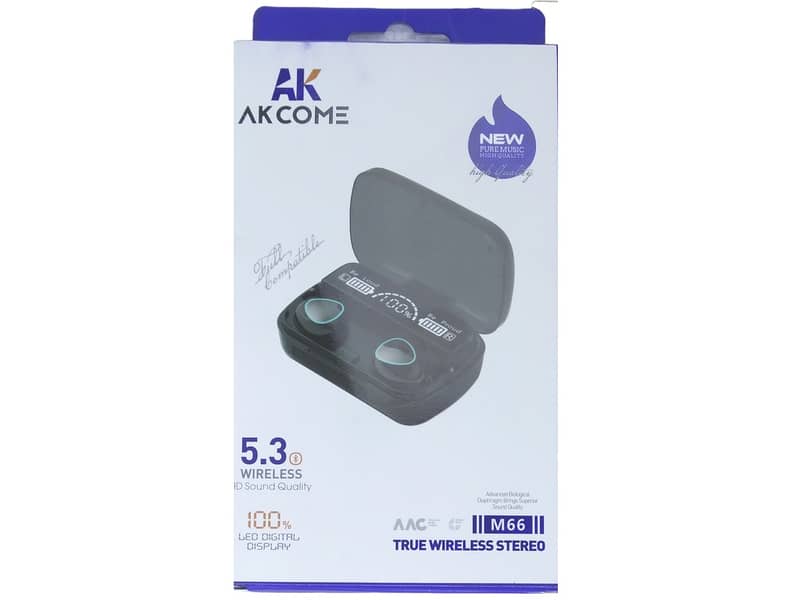 Brand New AK Come M66 | True Wireless Stereo Earbuds | Digital Display 3