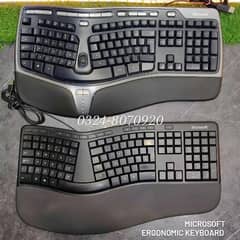 Microsoft Ergonomic Curved Wired Keyboard Comfortable Palm rest Soft 2