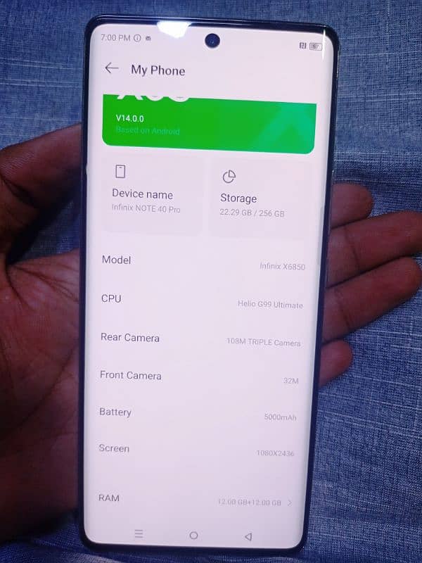 Infinix hot 40 pro 7