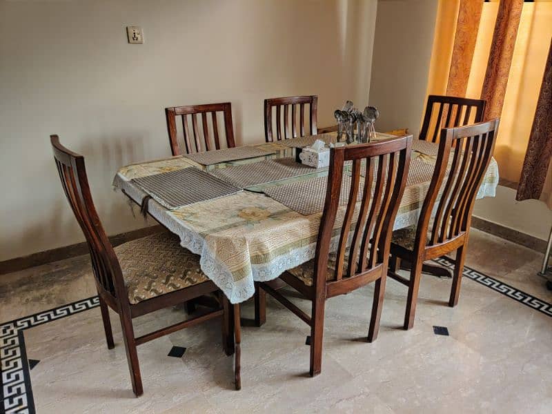 Wooden Dining Table 6 People Sitting Capacity 1