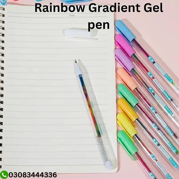 Rainbow Gradient Gel pen 1