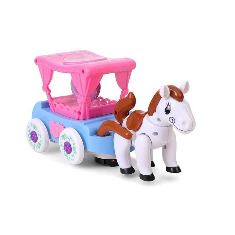 Horse Buggy Flash Carriage Musical Toy 0