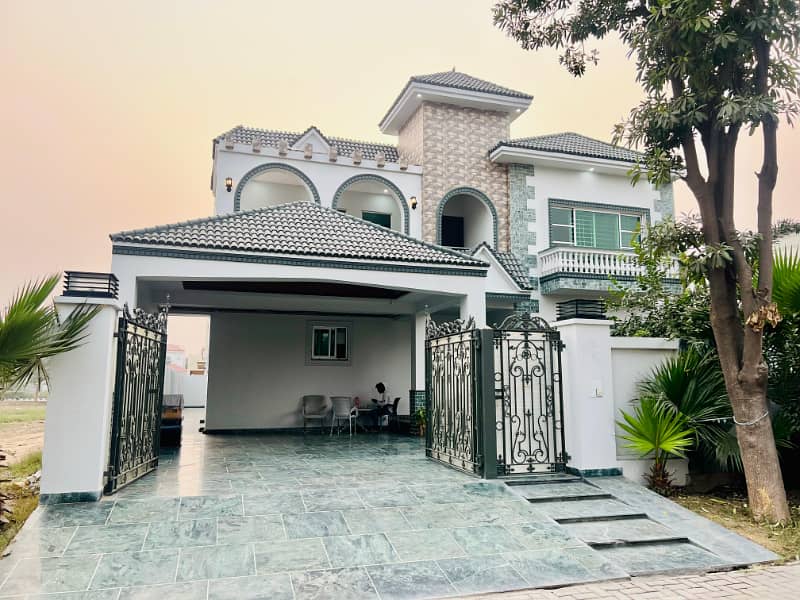 1 KANAL BRAND NEW CONDITION SPANISH DESIGN HOUSE AVAILABLE FOR SALE IN SUKH CAYN GARDEN NEAR BAHRIA TOWN LAHORE 0