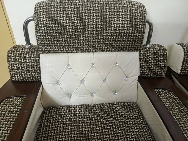 New Unused Sofa set in gray and White Colour/ 7 Seater/ Leather & Jute 7