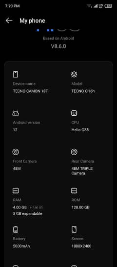 Tacno camon 18T 4+3 128GB touch tota howa hai but working 100 prcnt