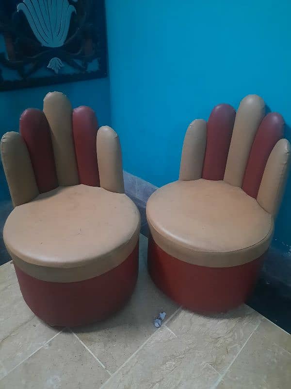 Hand shape sofa chair set 1