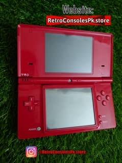 RED Nintendo DSi - DS - 7k+ Games Charger Stylus Included